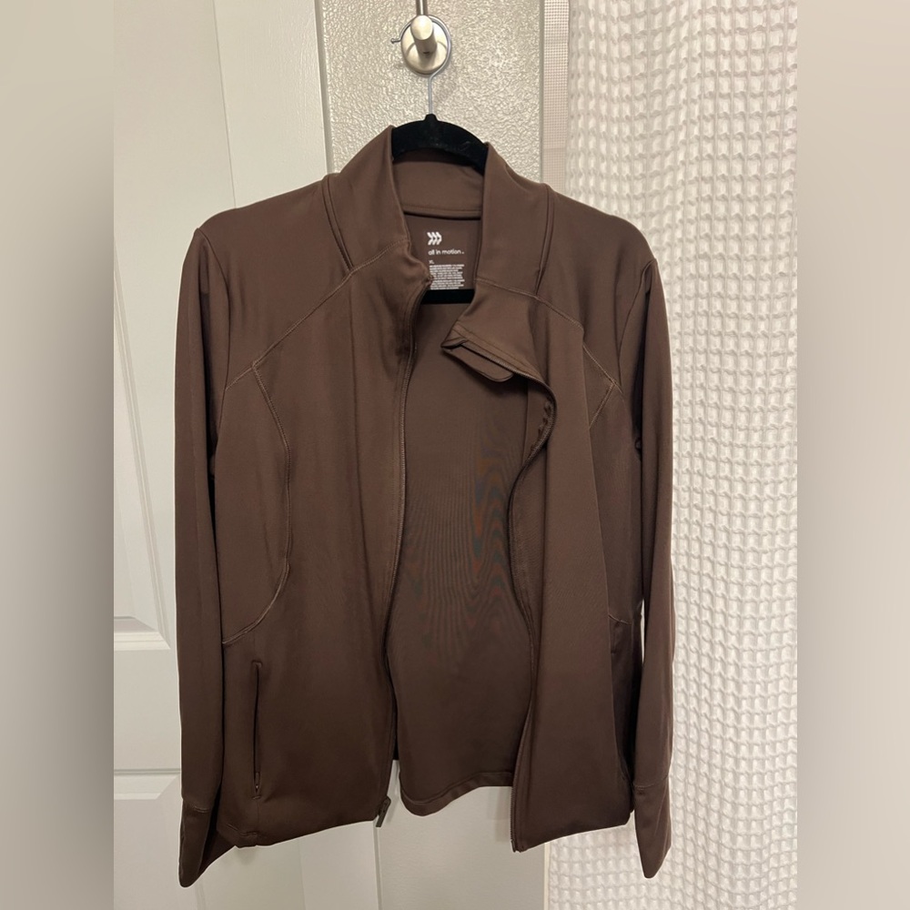 All in motion brown athletic jacket